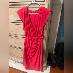 Ralph Lauren Pink/Magenta wrap cocktail dress, Size 12